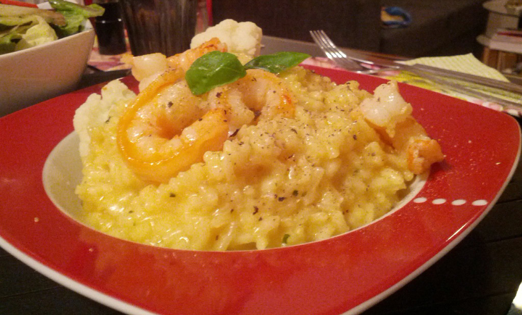 Risotto with tiger praws
